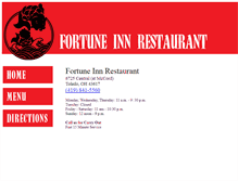 Tablet Screenshot of fortuneinnrestaurant.com